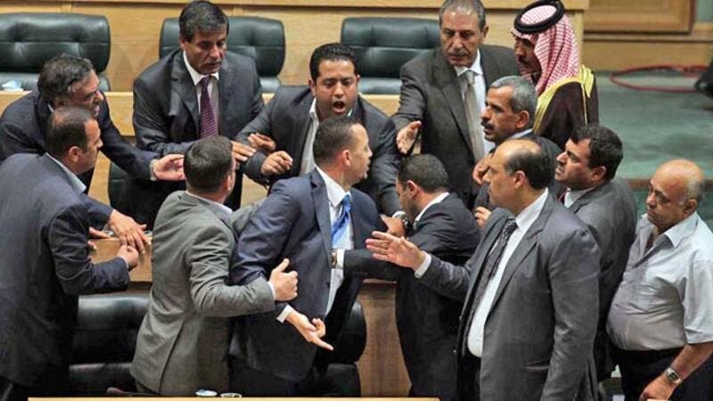 Parliamentarian clash in Jordan's parliament