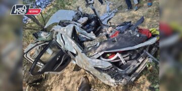 BMW accident on Yamuna Expressway