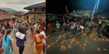 United we stand Diwali at village