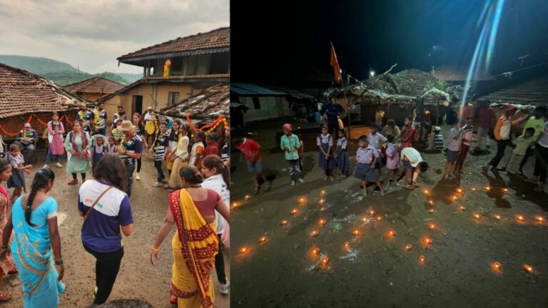 United we stand Diwali at village
